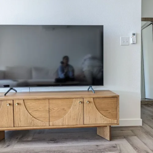 Wooden TV Unit with 2 Drawer photo review