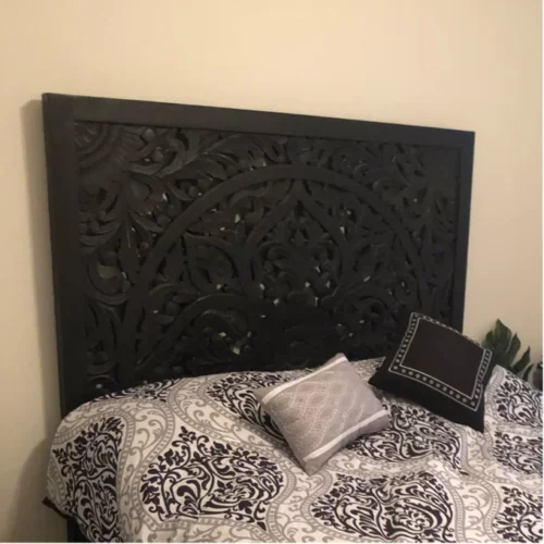 Carved Solid Wood Standard Bed photo review