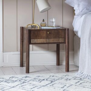 Wooden Artistic | Bedside Table Natural Finish