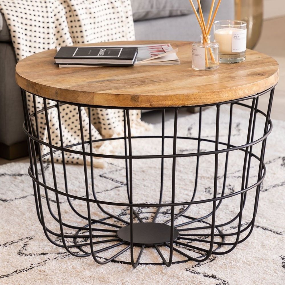 1-1-1-1.jpg Wooden Top Coffee Table - Image 1