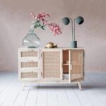Handcrafted Wooden Artistic Cane Sideboard Furniture