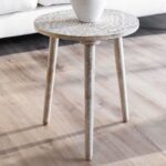 Wooden Curved Side Table