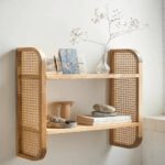 Handcrafted Wooden Wall Shelves for Living Room