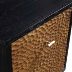 Bianca Chip Carved Nightstand, Antique Bronze & Black - Image 7
