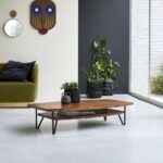 Handcrafted Shape Solid Wood Coffee Table