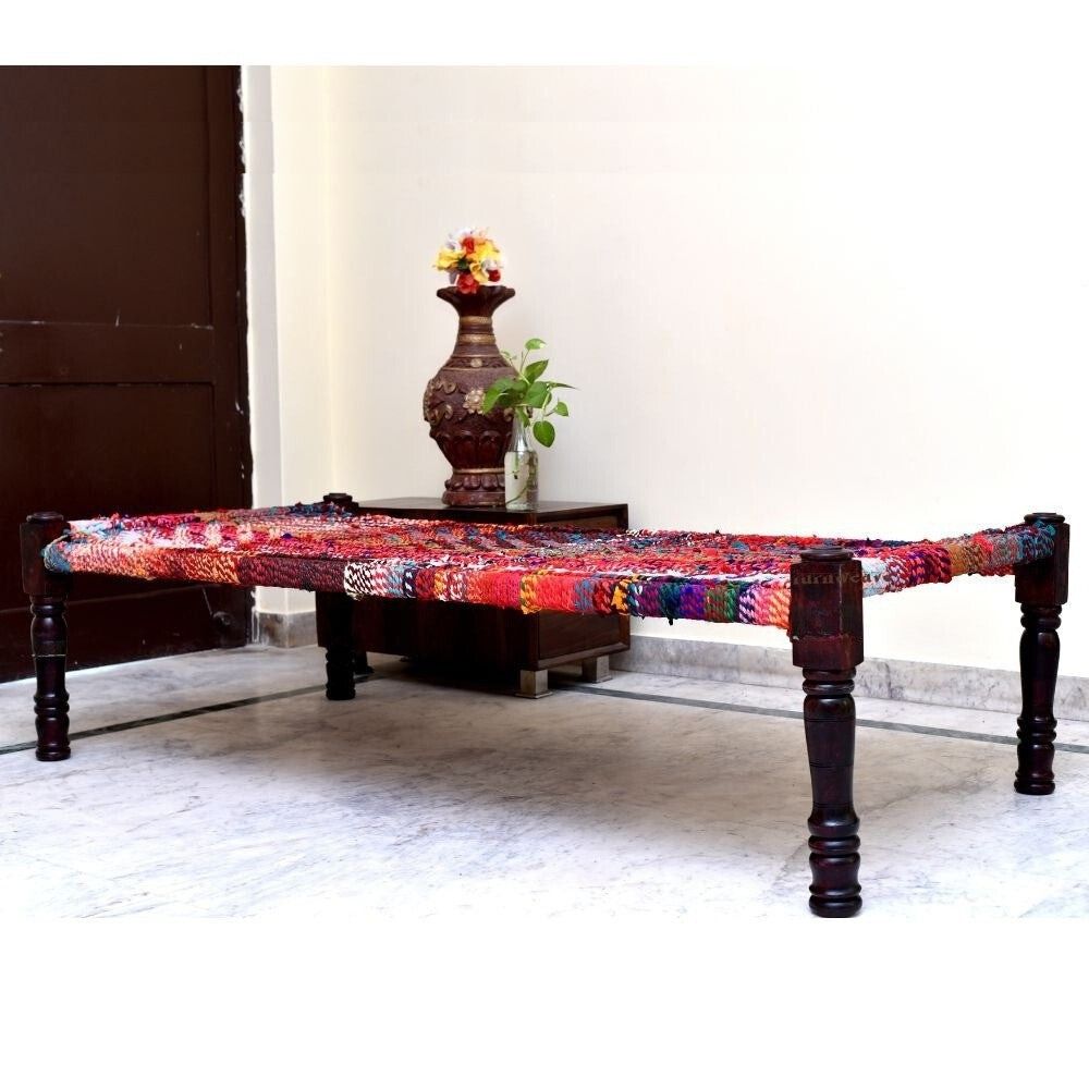 1-115-2.jpg Jodhpuri Wooden Khatiya Khaat Multi - Image 1