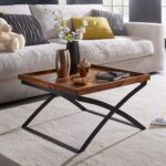 Handcrafted Sheesham Wood & Iron Legs Coffee Table