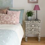 Antique Inlay Bedside Table Furniture