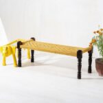 Jodhpuri Wooden Patio Balcony Bench in Sheesham Wood