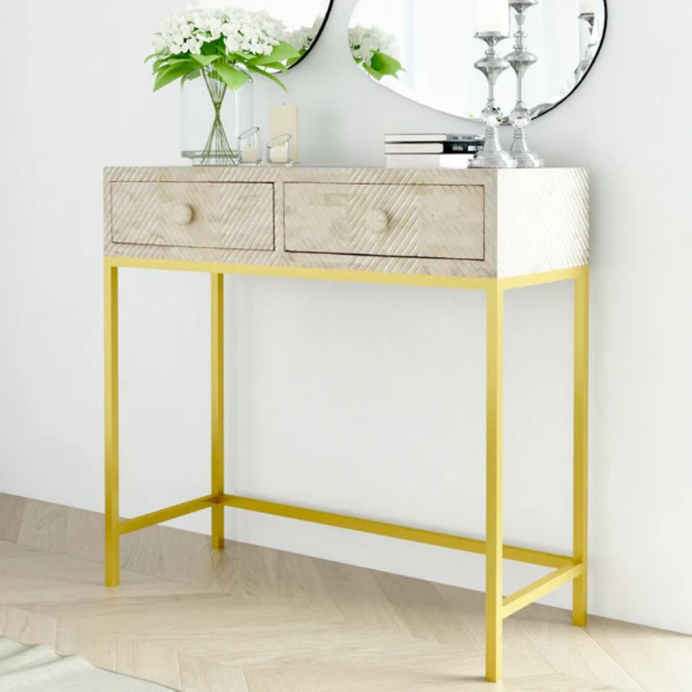 1-120-1.jpg Inlay Console With 2 Drawer Furniture - Image 1