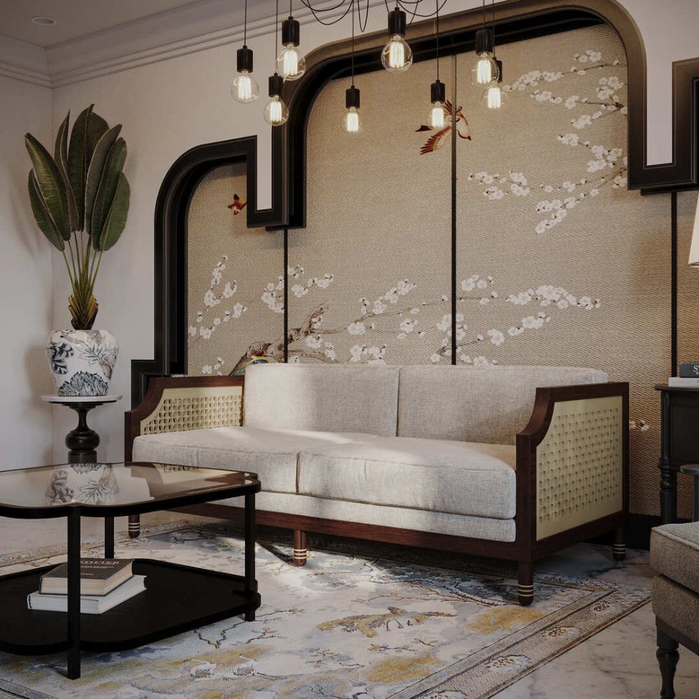 1-126-2.jpg Wooden Handcrafted Carving Sofa - Image 1