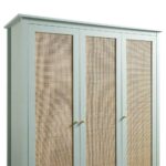 Frances Rattan Triple Closet with 2 Drawers, Mint - Image 10