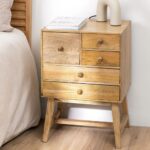 Wooden Functional Mango Wood Bedside Table