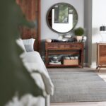 Handmade Mango Wood Console Table with 3 Drawers