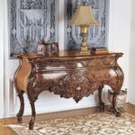 Handcrafted Hand Carved Sheesham Wood Console Table