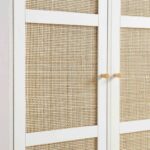 Frances Woven Rattan Compact Double Closet, White - Image 9