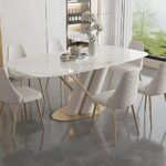 Antique Metal Dining Table With Chairs