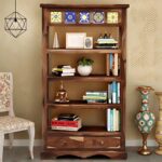 Mango Wood Bookcase (Walnut Finish)
