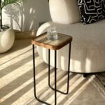 Handcrafted Design Wooden End Table - Image 2