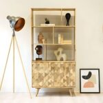 Indian Mango Wood Sideboard in Natural Finish (Bookshelf)