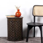 Silva Wooden Carved Side Table - Image 2