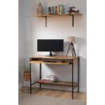 Wooden Solid Mango Wood & Metal Study Table