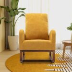Mango Wood Fabric Rocking Chair