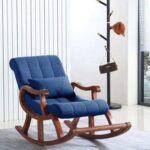 Mango Wood Tufted Rocking Chair - Image 5