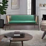 Handcrafted Wooden Cane Sofa for Living Room