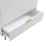 Richmond Ridged Double Closet with Drawer, Matte White - Image 10