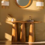 Handcrafted Light Brown Ceruse Finish on Wooden