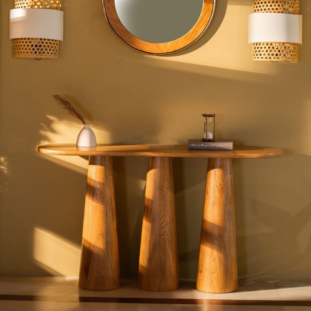 1-207-2.jpg Handcrafted Light Brown Ceruse Finish on Wooden - Image 1
