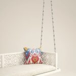 Solid Wood in Pristine White PU with Traditional Silver Finished Brass Chain - Image 8