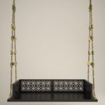 Solid Wood in Pristine White PU with Traditional Silver Finished Brass Chain - Image 9
