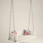 Indian Solid Wood In Pristine White PU with Traditional Silver Finished Brass Chain - Image 9