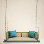 Modern Swing in Tone Pu Finished Solid Wood with Cane Weaves and Silver Finished Brass Chain - Image 7