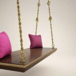 Indian Swing in Cherry Brown PU Finish and Antique Pure Traditional Brass Chain - Image 3