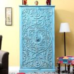 Jodhpuri Wooden Carved Almirah for Storage