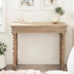 Hand Carved Wooden Console Table