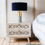 Handcarving Bedside Table 2 Drawer