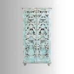 Jodhpuri Wooden Carved Storage Wardrobe Almirah