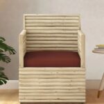 Mango Wood 1 Seater Sofa In Natural Finish