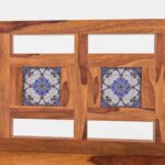 Modern Castle Style Tile Fitted Wooden Handmade Swing for Home [Jhula] - Image 6