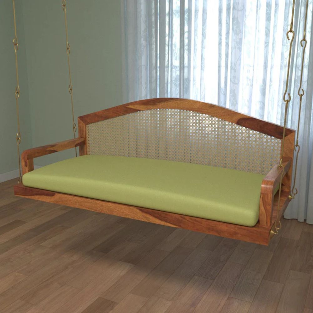 1-247.jpg Vintage Style Wooden Glance Handmade Swing for Home (Jhula) - Image 1
