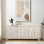 Handcarved Mango Wood Chest Of Drawer