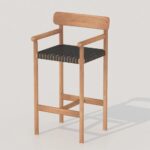 Antique Design Square Barstool