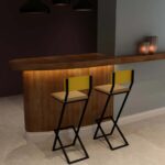 Hand carved Indian Design Square Barstool