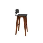 Wooden Indian Design Square Barstool - Image 6