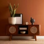 Handcrafted Wooden Tv Cabinet – Natural Finish