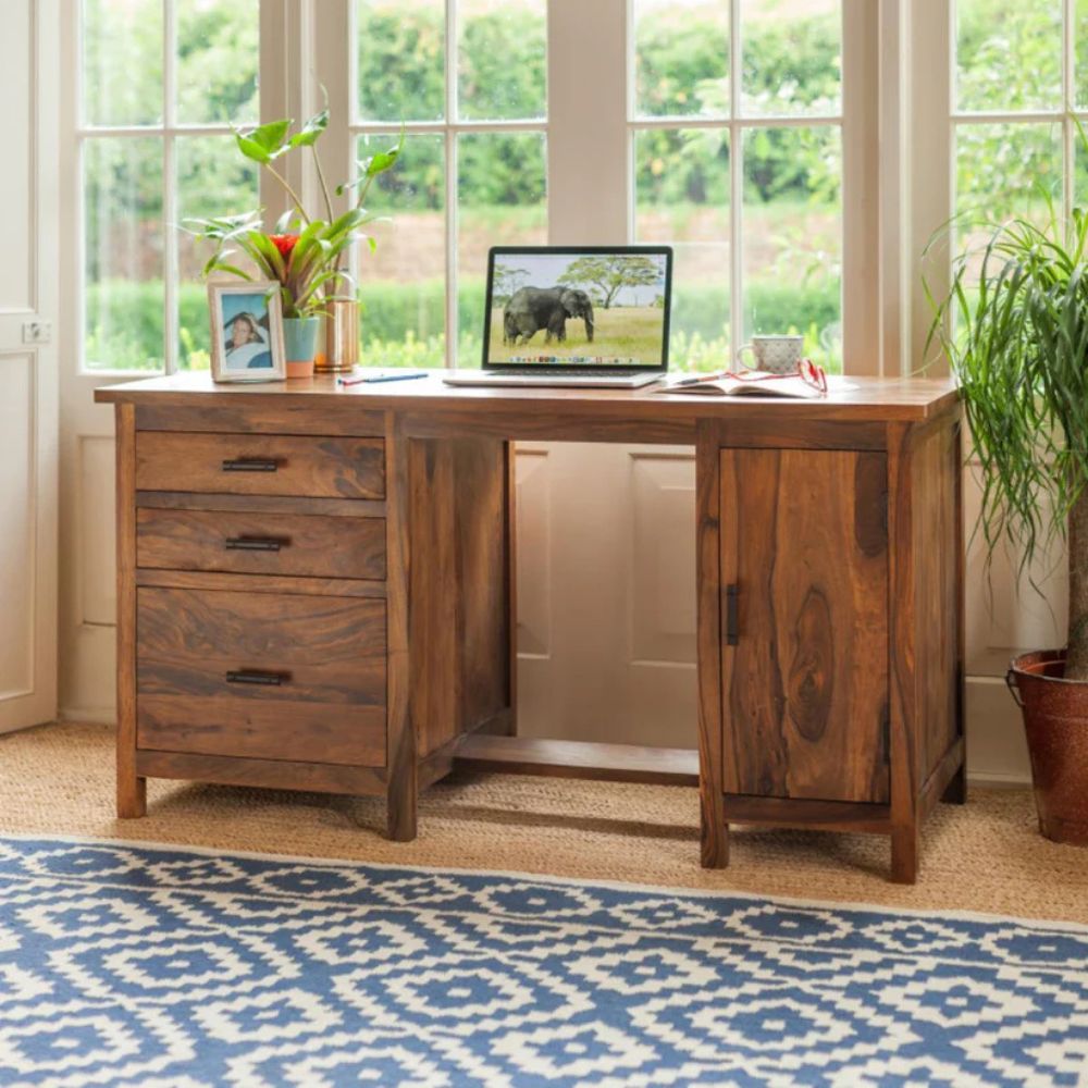 1-261.jpg Wooden Study Table - Image 1